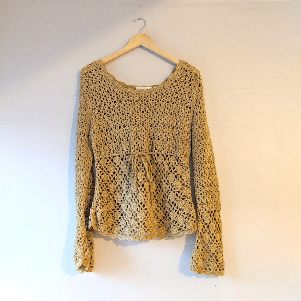 Vintage Chenille Crochet Sweater